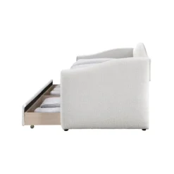 CAYDENCE 90x200cm seng, Creme- med skuffe til Opbevaring