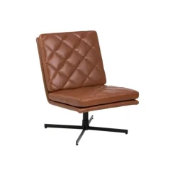 Cazar drejestol - Brun tekstillæder