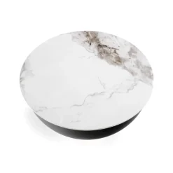 CECILIA sofabord, marmor / Grå / guld