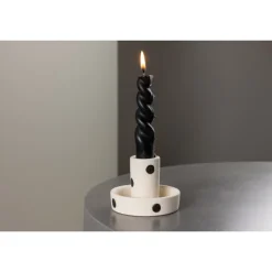 Ceco Lysestage - Sort og Hvid