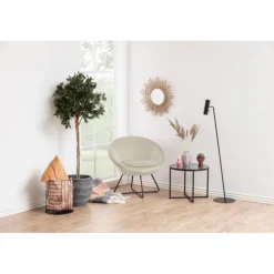 Center lounge stol brun stof