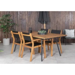 Chan Loungesæt - Havemøbelsæt - Sort,Natur