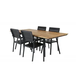 Chan Loungesæt - Havemøbelsæt - Sort,Natur