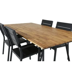 Chan Loungesæt - Havemøbelsæt - Sort,Natur