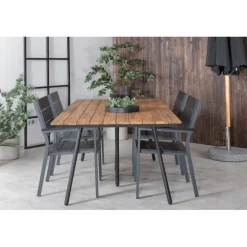 Chan Loungesæt - Havemøbelsæt - Sort,Natur