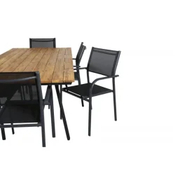 Chan Loungesæt - Havemøbelsæt - Sort,Natur