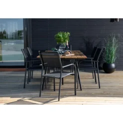 Chan Loungesæt - Havemøbelsæt - Sort,Natur