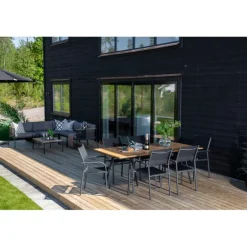 Chan Loungesæt - Havemøbelsæt - Sort,Natur