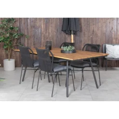 Chan Loungesæt - Havemøbelsæt - Sort,Natur