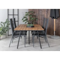 Chan t Loungesæt - Havemøbelsæt - Sort,Natur