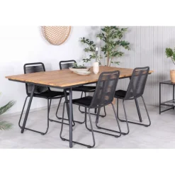 Chan t Loungesæt - Havemøbelsæt - Sort,Natur