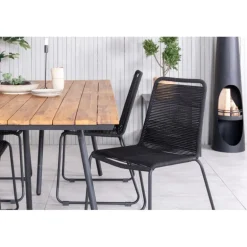 Chan t Loungesæt - Havemøbelsæt - Sort,Natur