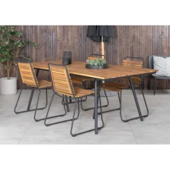 Chan t Loungesæt - Havemøbelsæt - Sort,Natur