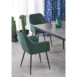 CHARLES bord Grå marmor / Sort