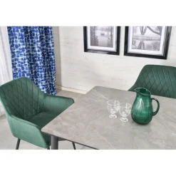 CHARLES bord Grå marmor / Sort