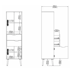 Charlie Reol 2 skuffer+ 1 låge