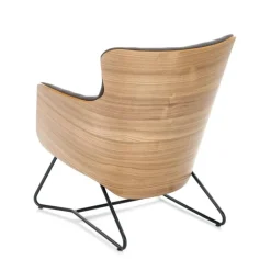 CHILLOUT lænestol MørkeGrå / amerikansk Valnød, ben - Sort