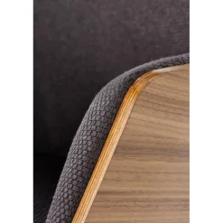 CHILLOUT lænestol MørkeGrå / amerikansk Valnød, ben - Sort