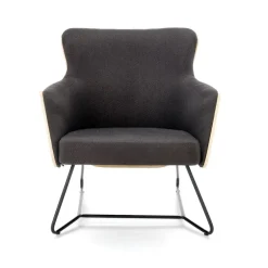 CHILLOUT lænestol MørkeGrå / Naturlig eg, ben - Sort