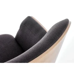 CHILLOUT lænestol MørkeGrå / Naturlig eg, ben - Sort