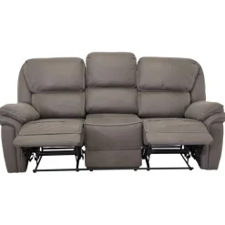 Christopher 3 pers Recliner Sofa - Grå Ruskindsblød mikrofiber