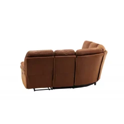Christopher Recliner hjørnesofa - Brun Ruskindsblød mikrofiber