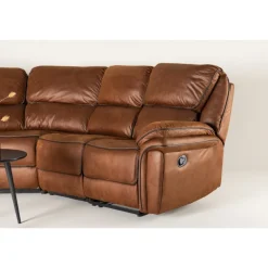 Christopher Recliner hjørnesofa - Brun Ruskindsblød mikrofiber