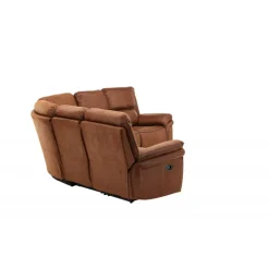 Christopher Recliner hjørnesofa - Brun Ruskindsblød mikrofiber