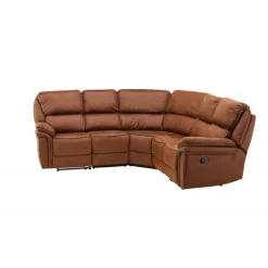 Christopher Recliner hjørnesofa - Brun Ruskindsblød mikrofiber