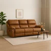 Christopher Recliner Sofa - Cognac Ruskindsblød mikrofiber