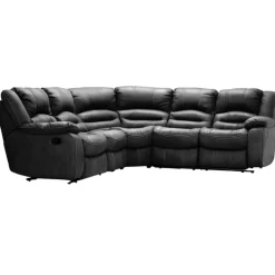 Cinema Læder hjørnesofa med Recliner - Sort