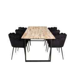 Cirebon e Spisestue Sæt - Sort og Natur