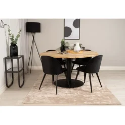 Cirebon Rundt Spisebordssæt - Sort og Natur