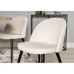 Cirebon Rundt Spisebordssæt - Beige, Sort og Natur