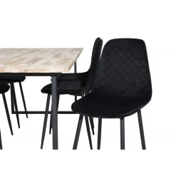 Cirebon Spisebordssæt - Sort og Natur