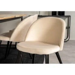 Cirebon t Spisebordssæt - Beige, Sort og Natur