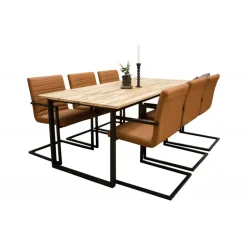 Cirebon t Spisebordssæt - Sort og Brun