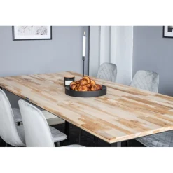 Cirebon t Spisebordssæt - Sort, Grå og Natur