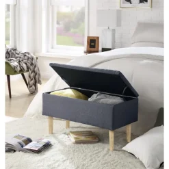 CLEO bænk med opbevaring, Grå