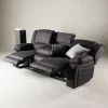 Comfort 3 personers el-recliner sofa med indbygget fodskammel og kopholder