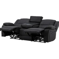 Comfort 3 personers el-recliner sofa med indbygget fodskammel og kopholder