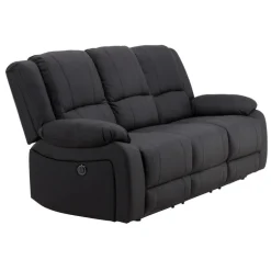 Comfort 3 personers el-recliner sofa med indbygget fodskammel og kopholder