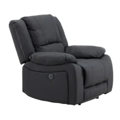 Comfort recliner lænestol, med indbygget fodskammel - sort