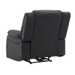 Comfort recliner lænestol, med indbygget fodskammel - sort
