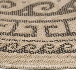 Comilla Rund Udendørs tæppe Vintage - Sort