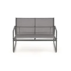 CONOR havesæt sofa + 2 stole + sofabord - mørkegrå og lysegrå