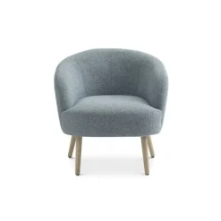 Conrad loungestol EGG BLUE Vista stof med Natur Træben