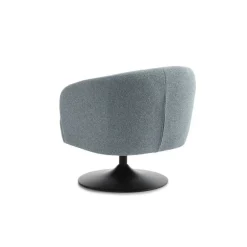 Conrad loungestol EGG BLUE Vista stof med Trompet ben