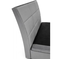 CONTINENTAL 2 160x200 seng med opbevaring Grå velour Monolith 85