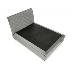 CONTINENTAL 1 160x200cm seng med opbevaring - Grå Velour - Monolith 85